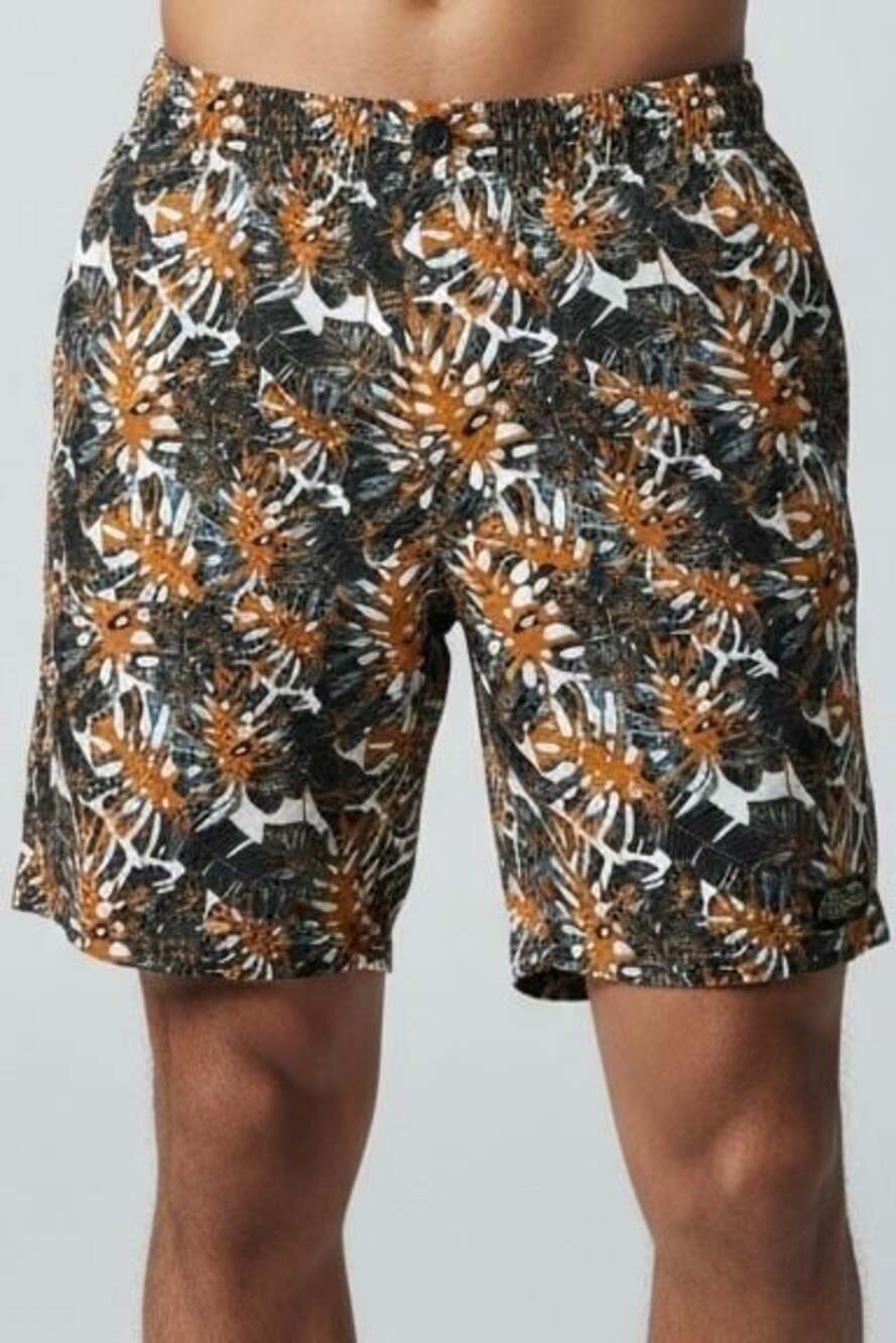 aussieBum "Townie" Bourke Tropical Monstera Leaf Print Shorts – Men’s size M